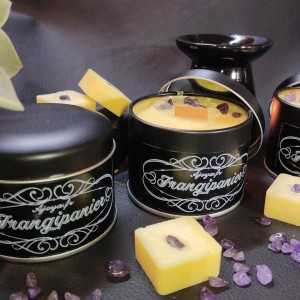 Bougie Frangipanier 175gr - Boîte Métal avec Couvercle - Cire de Soja et Parfum de Grasse