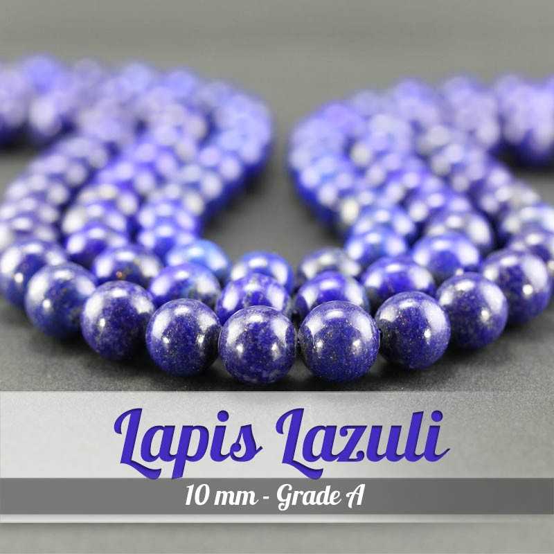 Perles en Lapis Lazuli - 10mm - Grade APerles