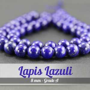Perles en Lapis Lazuli - 8mm - Grade APerles