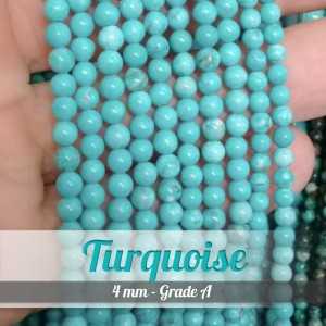 Perles en Turquoise - 4mm - Grade APerles