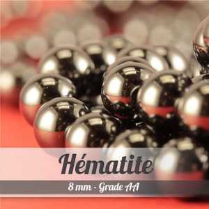 Perles en Hématite - 8mm - Grade AAPerles