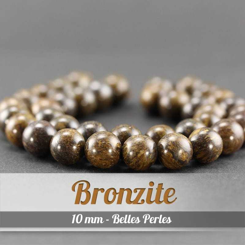 Perles en Bronzite - 10mm - Belles PerlesPerles